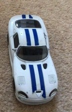 Burago Viper Dodge GTS Coupe White ,Blue Stripe Die Cast Race Car Vintage 1/43 