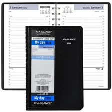 2026 At-A-Glance DayMinder G100-00 Daily Appointment Book, 5 x 8"