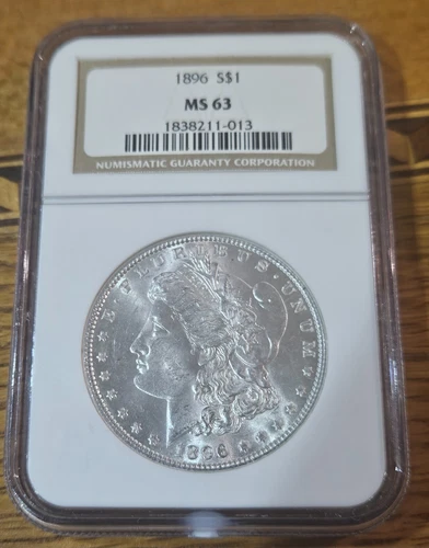 1896 Morgan Silver Dollar Graded MS-63 By NGC NO RESERVE