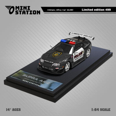 Mini Station 1:64 Supra A80Z GTA Police Car Diecast Model