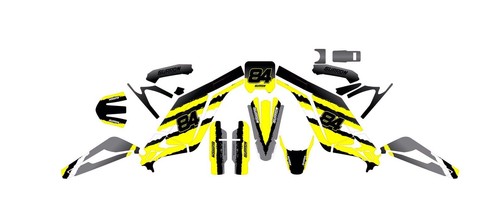 SUR RON Light Bee X Motocross Yellow Black Full Graphics Kit Decals Sticker Set - Picture 2 of 2