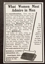 What Women Most Admire in Men BISSELL Cyco Bearing Carpet Sweeper 1903 Print Ad
