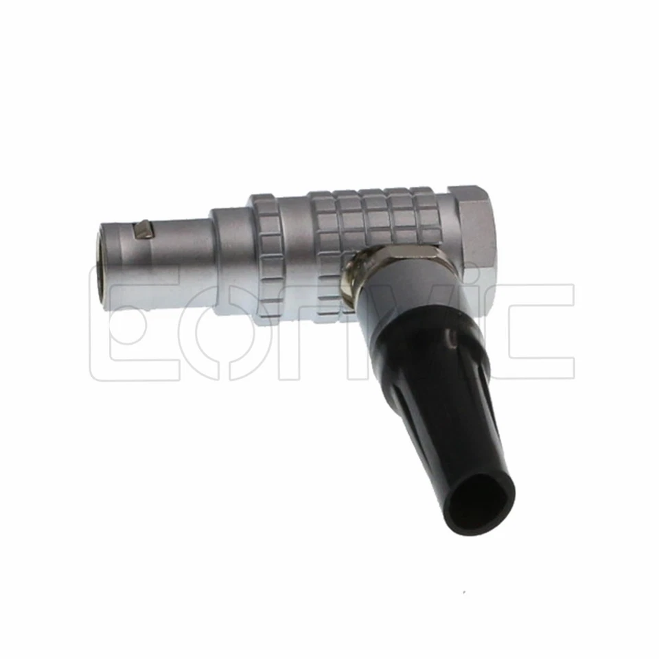 FHG 0B 2 3 4 5 6 7 9 pin right angle elbow male connector plug with Black Rubber - Image 2 of 4