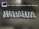 <!--F#f_0-->20 x ANTI THEFT NUMBER PLATE SECURITY SCREWS ONE WAY SUIT MOST VEHICLES<!--F/-->