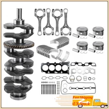 Engine Overhaul Rebuild Kit w/ Crankshaft Rods Gasket Kit 2AZ-FE For Toyota 2.4L