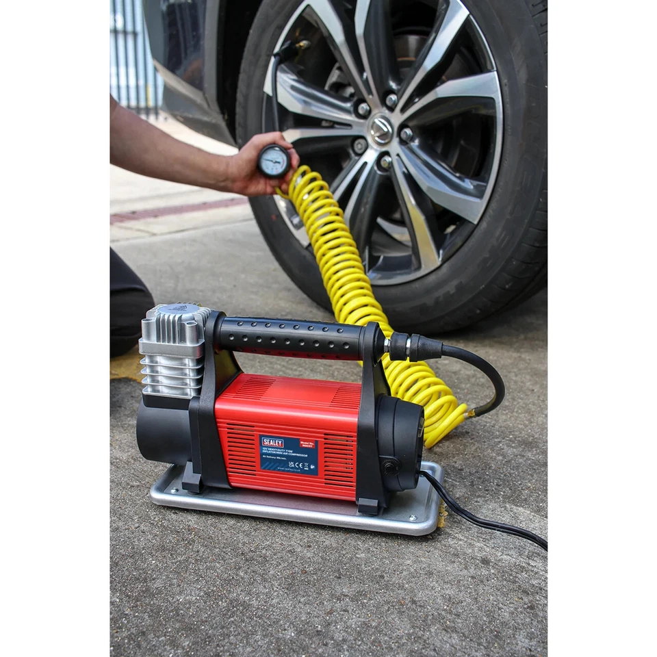Sealey Heavy Duty Tyre Inflator/Mini Air Compressor 12V MAC07 - Image 4 of 4