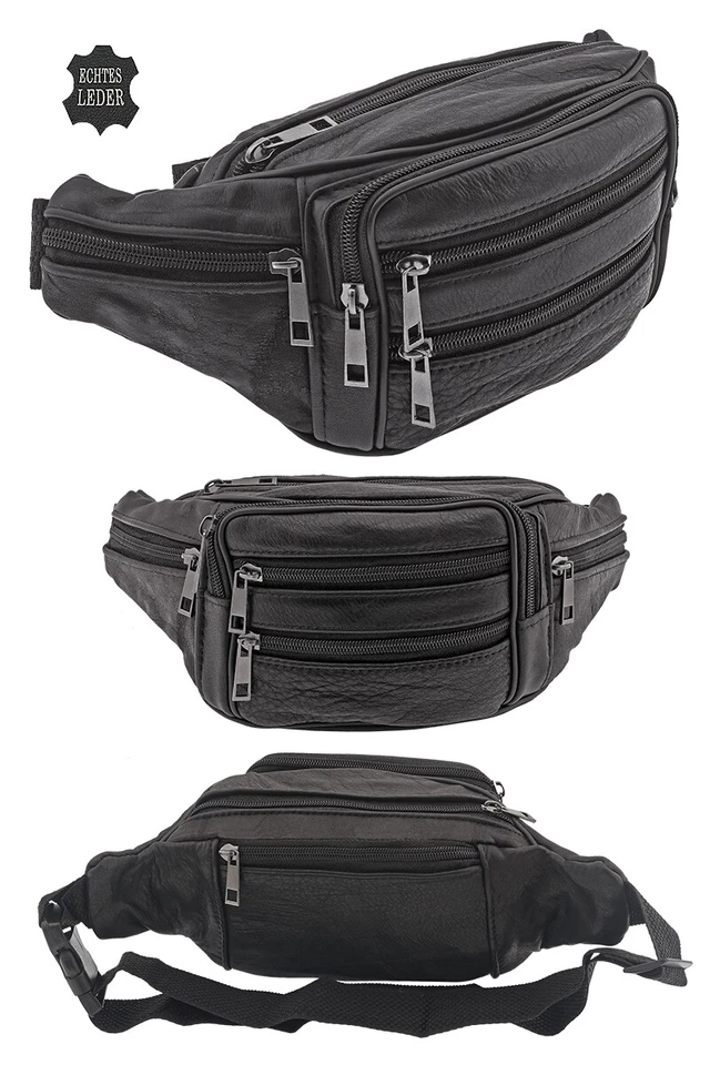 + Gürteltasche Hüfttasche Bauchtasche Umhängetasche Crossbag LEDER! Art.303 - Bild 2 von 2