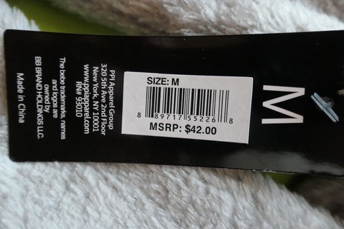 Bebe Womens Zip Up Ultra Soft Elastic Hem Wrists Drawstring Hoodie - Picture 7 of 7