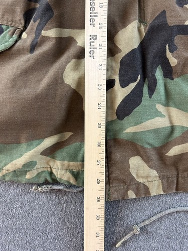 US Military M-81 Woodland Camo Jacket Mens Medium Regular Field PATCHES #6423 - Picture 6 of 10