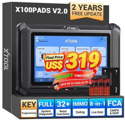 XTOOL X100PAD S V2.0 Diagnostic Tool Full System Scanner IMMO Key Fob 32+Reset