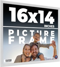 16x14 Frame White Wood Picture Photo Frame with UV Acrylic and Acid Free Backing