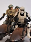 STAR WARS POTF Speeder Bikes Luke Leia Biker Scout Exclusive Figures - LOT OF 3