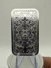 1 Troy Ounce .999 Fine Silver Aztec Calendar Bar – Stunning Detail