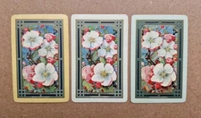 3 Vintage Playing Swap Cards Named Apple Blossom - Flowers Flower