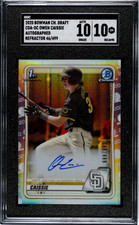 2020 Bowman Chrome Draft #CDA-OC Owen Caissie Ref #/499 (SGC 10/Auto 10)