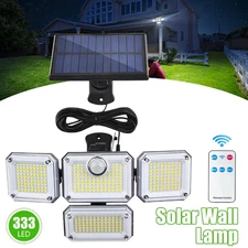 Solar Power 333LED Light 3000LM Motion Sensor Outdoor Security Lamp Wall Garden