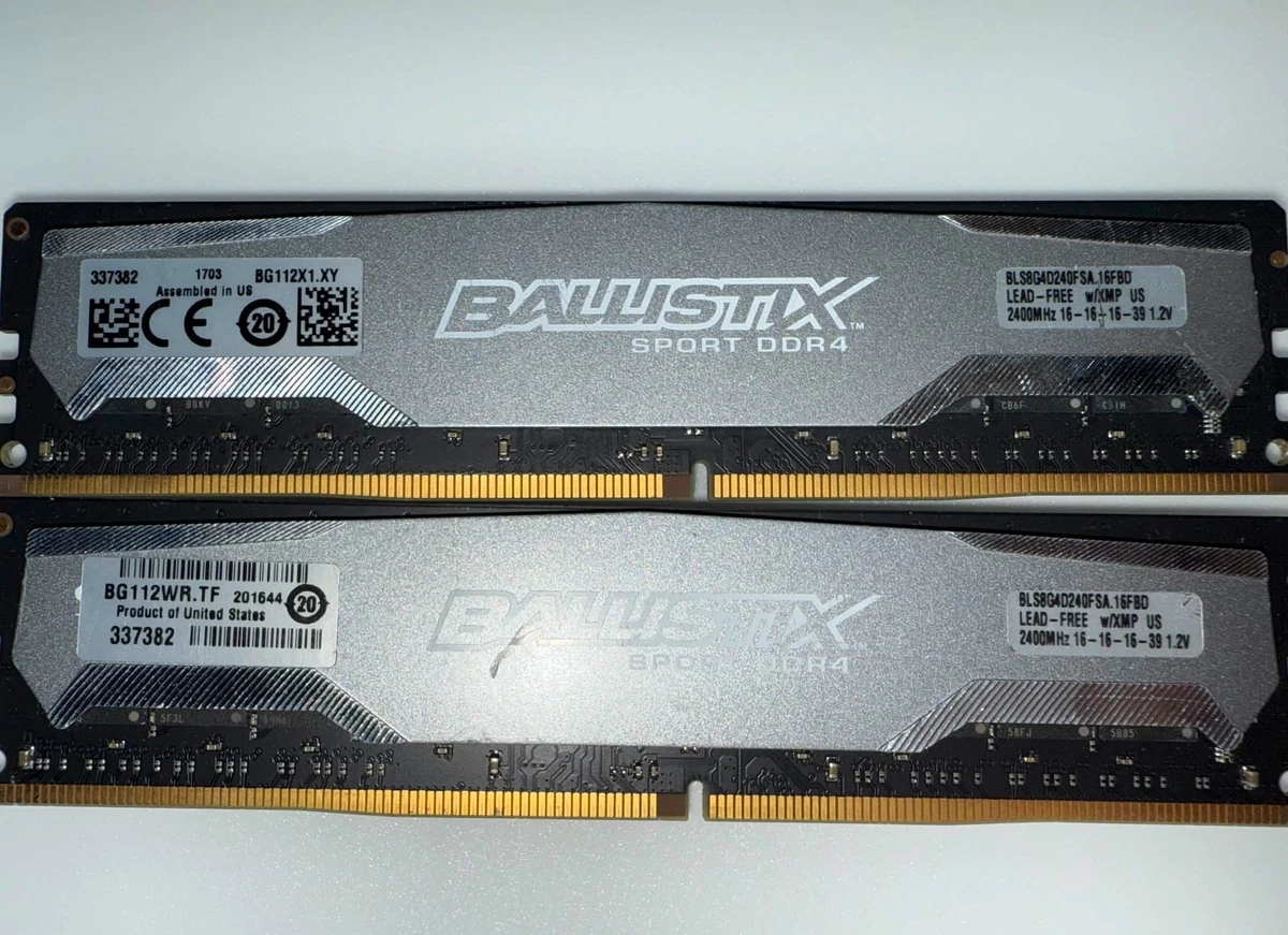 【中古】Micron BALLISTIX 8GB DDR4 2400-8GB×8 DDR4 SDRAM Ballistix 8 GB Capacity per Module Memory (RAM) for