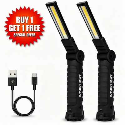 #ad #ad 2PCS Work Light Rechargeable LED Magnetic COB Inspection Torch Type C Cordless $10.99