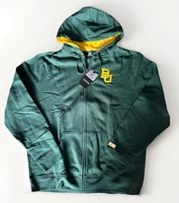 Baylor University Bears Men's Top of the World Green Zip-Up Hoodie XL - NWT