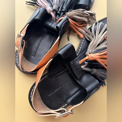 Isabel Marant Etoile Black Clay Tassel Leather Sandals sz 38 or