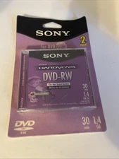 New Sony Handycam DVD-RW Mini Discs (2 Pack) 30 Min Each Re-Recordable