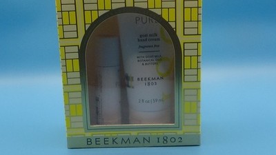 Beekman 1802 Goat Milk Hand Cream Lip Balm Fragrance Free 2 Pc Gift Set
