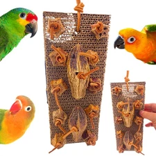 1423 Mahogany Munch Board – Interactive Chewable Toy for Small to Medium Bird...