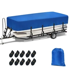 Heavy Duty Pontoon Boat Cover 21' 22' 23' 24' Marine Grade Waterproof Protection