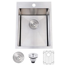15x20 Inch Drop In Bar Sink, Small Kitchen Sink for RV, 16 Gauge 304 Stainles...