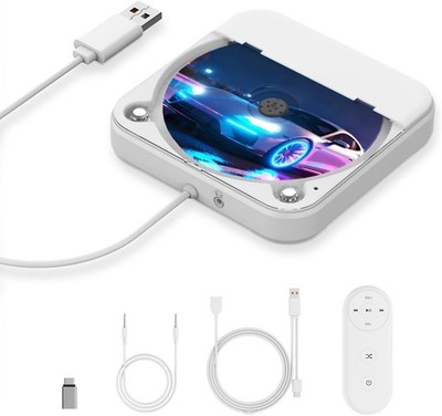 CD Player for Car, MONODEAL Portable Car CD Players with AUX Cable & Remote Cont