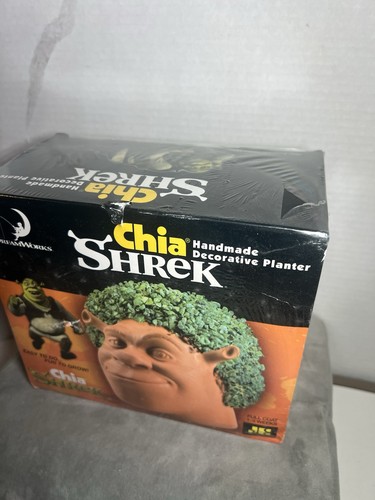 Shrek Chia Pet DreamWorks Handmade Decorative Ceramic Planter SEALED Rare! - Afbeelding 3 van 4