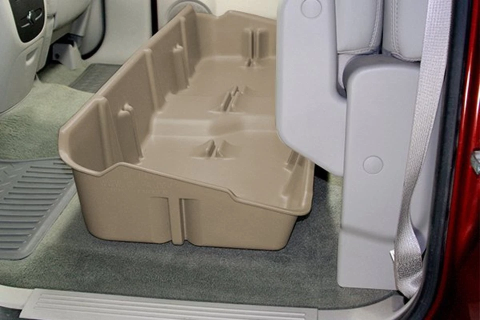 DU-HA Under Seat Tan Storage Case for 07-14 Silverado Sierra 2500 HD 3500 HD Foto 3 de 4