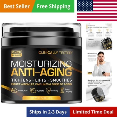 Men's Face Cream Moisturizer - Anti-Aging Cream For Men, Collagen, Retinol & Hya