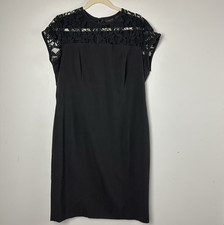 Vtg Shape FX Sheath Dress Lace Y2K Classic Shapewear LBD Retro Whimsigoth 90s 16