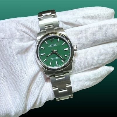 2026 UNWORN Rolex Oyster Perpetual 277200 Stainless Steel GREEN Dial 31mm Ladies