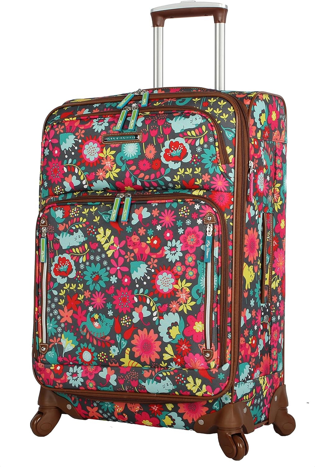 24" Expandable Design Pattern Suitcase With Spinner Wheels F