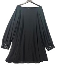 ASOS Curve Black Chiffon Embellished Sleeve Tunic Dress Plus Size 16 NWT