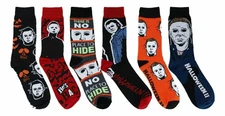 Halloween II Michael Myers Adult Casual Crew Socks, 6-Pack, Size 6-12