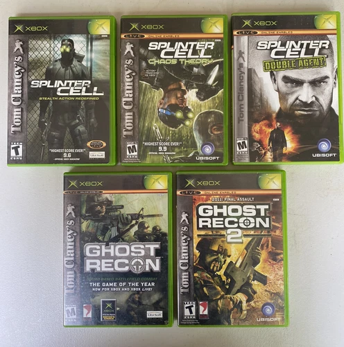 Tom Clancy's Splinter Cell & Ghost Recon Lot (5 Total Games) - Xbox