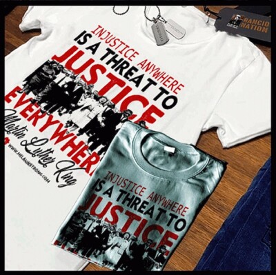 Martin Luther King T-shirt Black,History Month Civil Rights Leader white Tee 