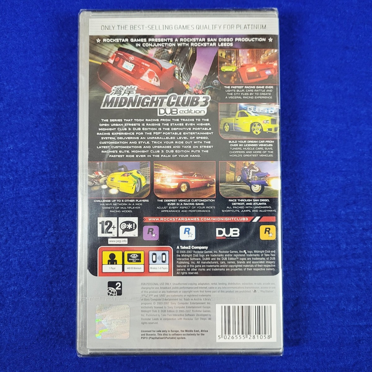 psp MIDNIGHT CLUB 3 DUB Edition NEW & SEALED Works On US Consoles