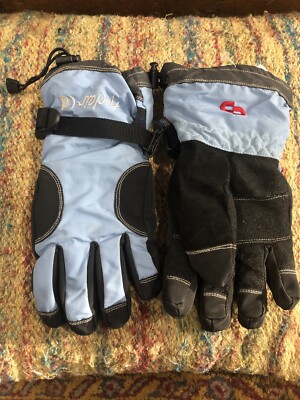 Auclair Dritex Winter Snow Ski Gloves Girls Junior Large Force 10 Blue