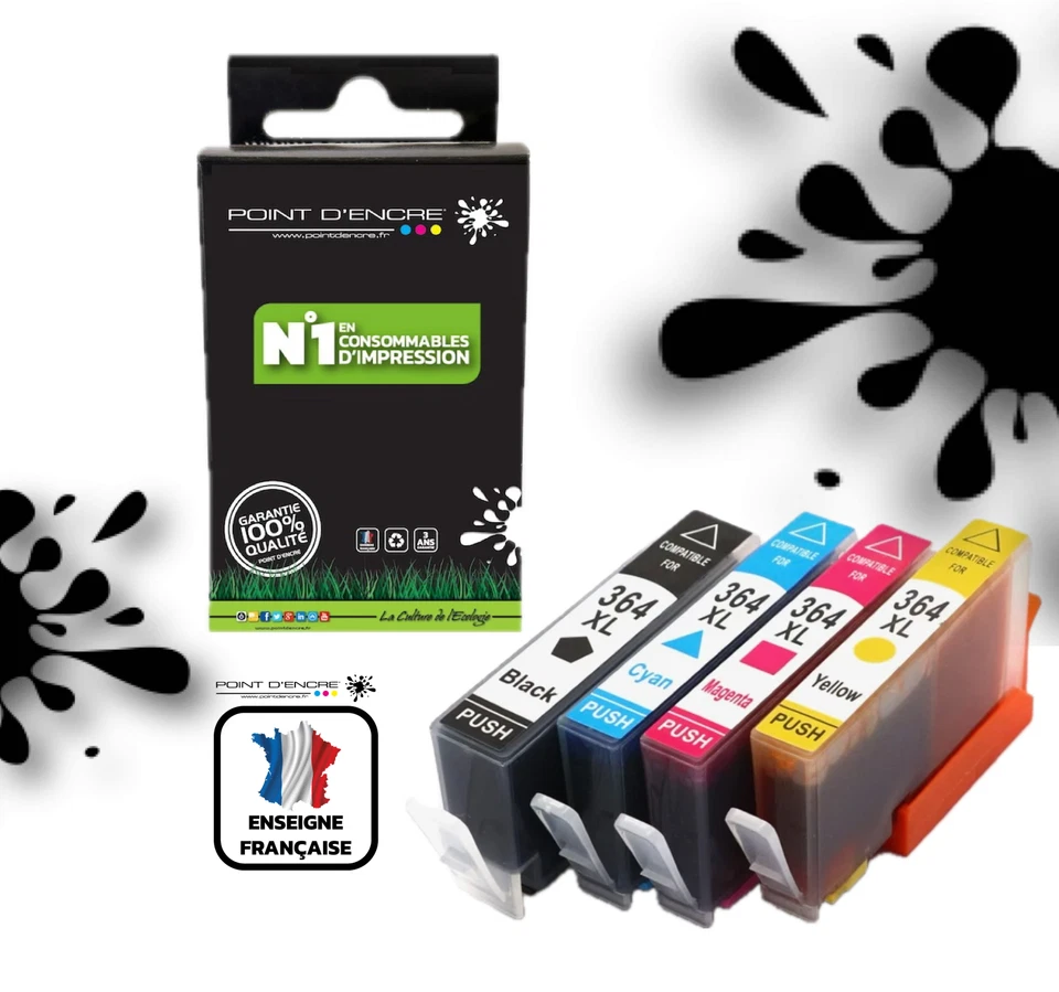 364XL pour HP Multipack de 4 Cartouches Noire /Cyan/Magenta/Jaune - Photo 1/1