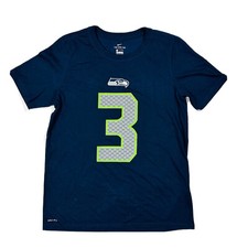 Nike Seattle Seahawks NFL Men's T-Shirt Size Youth L 14/16 Blue Russel Wilson