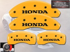 2004-2005 Honda Civic Si Front Rear Yellow Mgp Brake Disc Caliper Covers 4pc