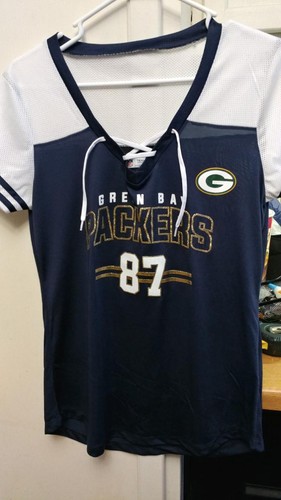 BRAND NWT NFL GREEN BAY PACKERS JORDY NELSON #87 SHIRT WOMEN'S SIZE MEDIUM - Picture 1 of 5