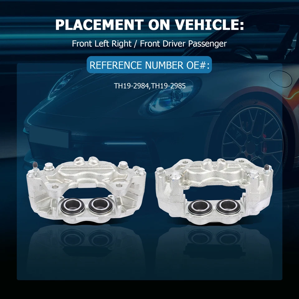 Pinzas de freno delanteras para Toyota Tacoma 2005 2006 2007-2017 chapadas en zinc Foto 4 de 4