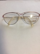 Vintage New German CL2000 Eyeglass Frames Pink  Gold 50  s Glam Style
