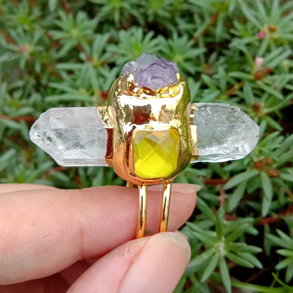 Citrine druzy ring outlet