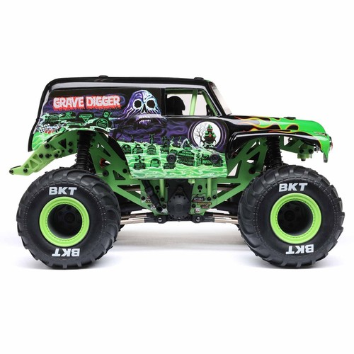 Monster Truck Losi Grave Digger escala 1/18 4x4 RTR cepillado - verde (LOS01026T1) - Imagen 3 de 4